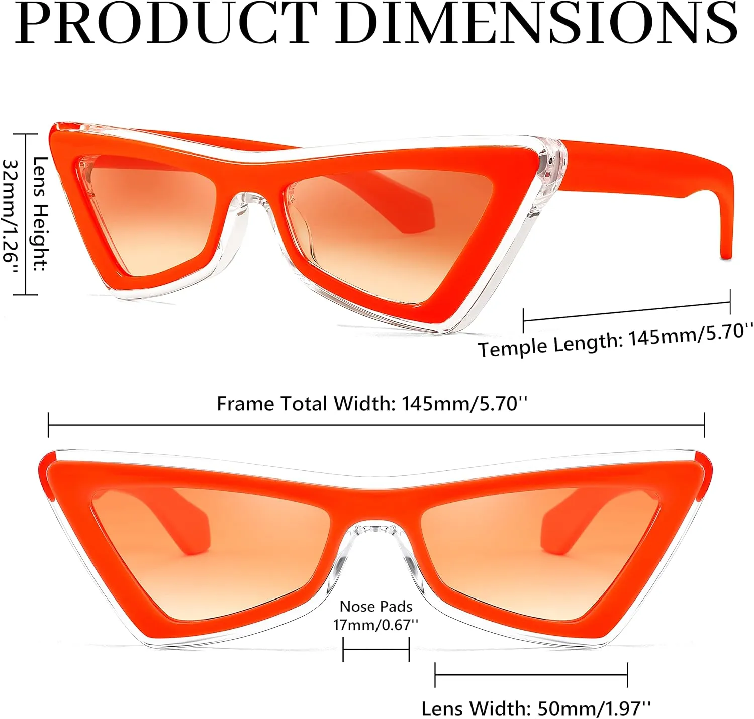 FEISEDY Small Sunglasses for Women Vintage Square Cat Eye Fashion 70s 90s Thick Frame UV Protection Eyewear B0007