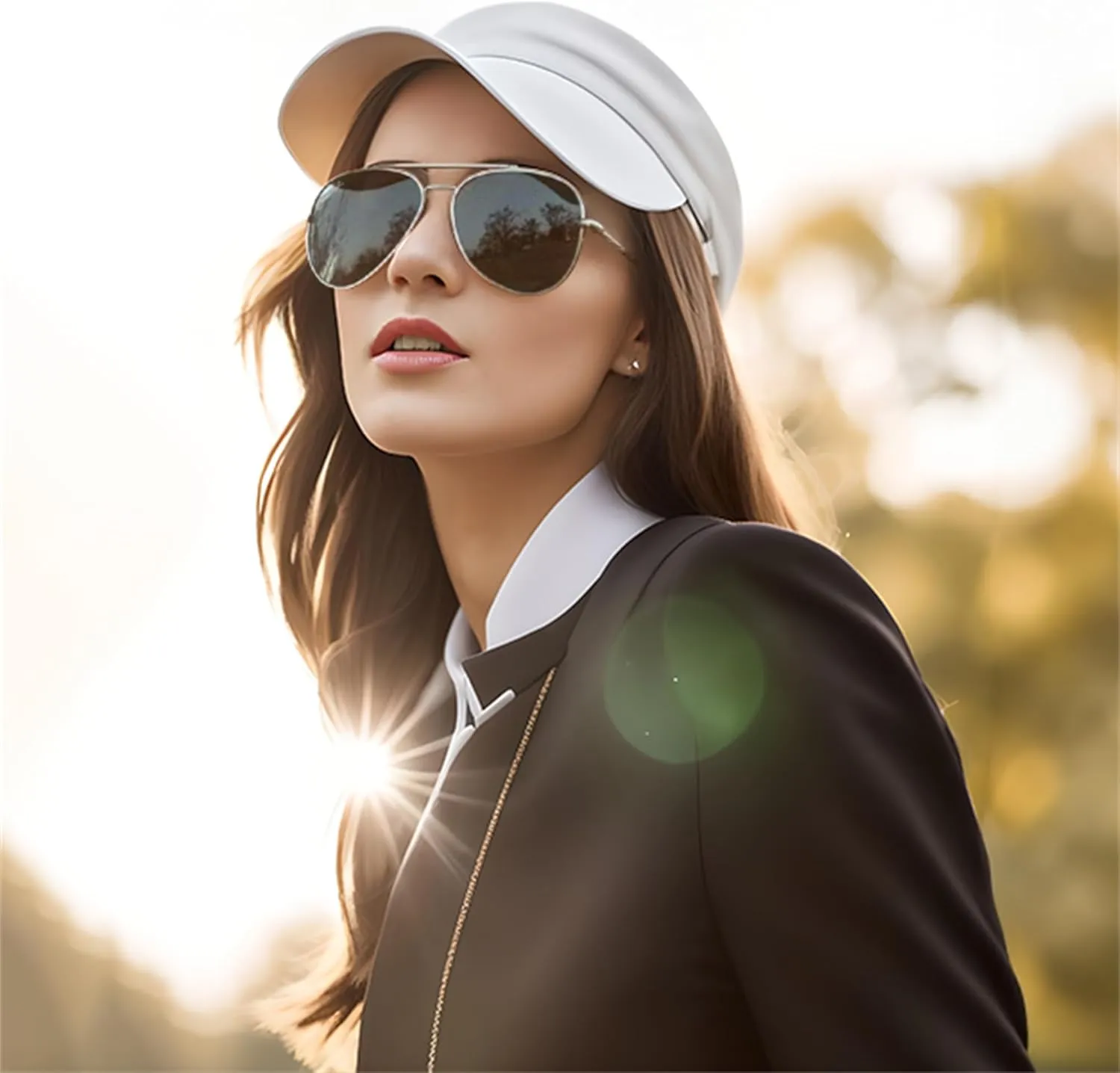 FEISEDY Sunglasses Womens, Aviator Polarized Men, Classic Metal Frame Pilot Shades B9113