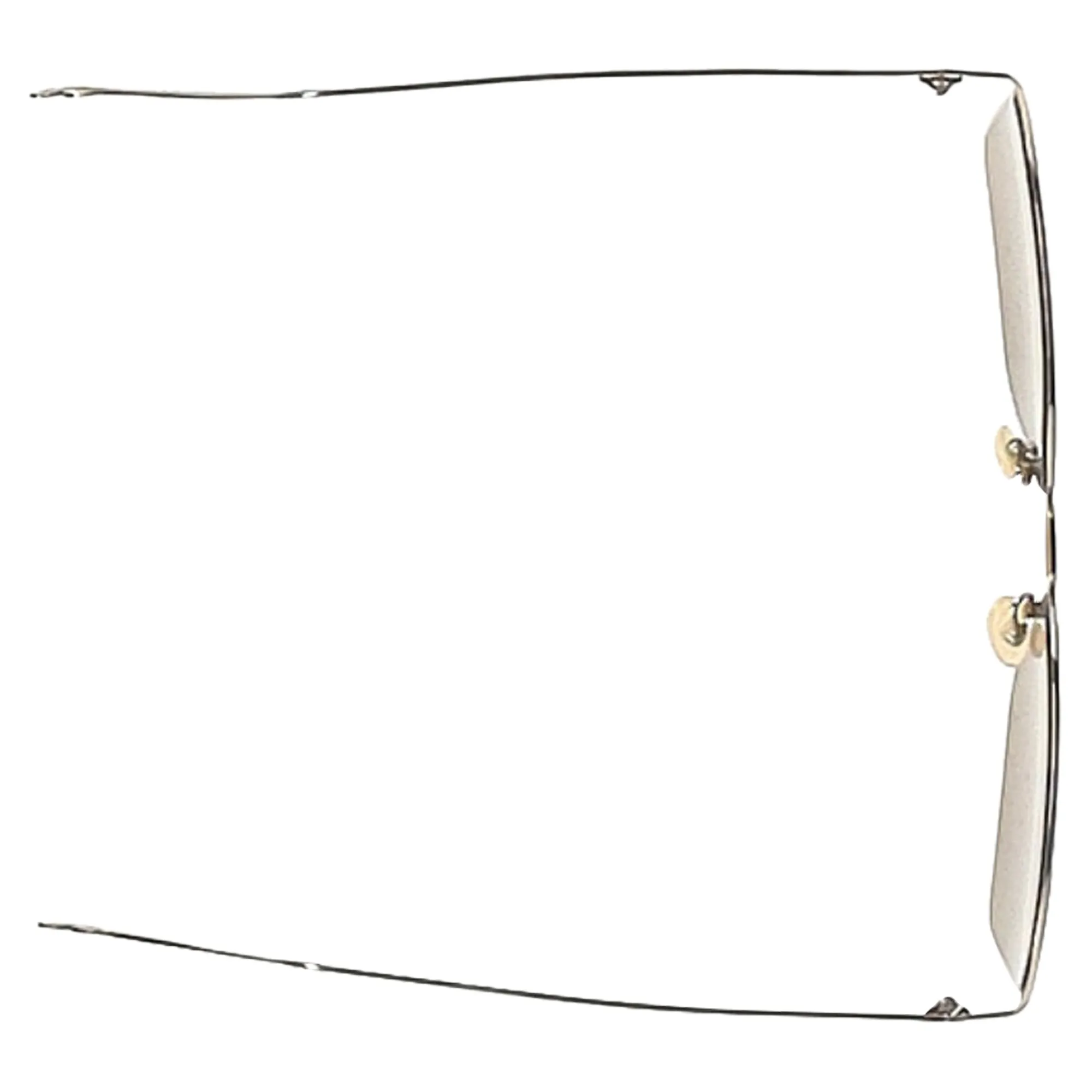 Fendi Rectangle-Shape Logo Lens Sunglasses in Brown Metal
