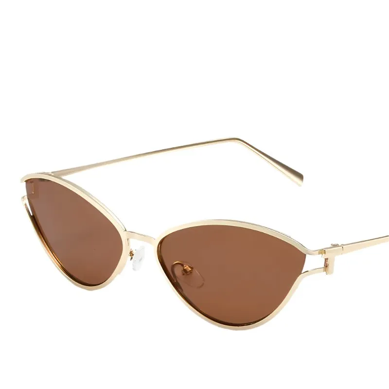 Fendi Sunglasses Designer Luxury Metal Frame Brawn