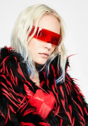Flame Warped Energy Shield Sunglasses
