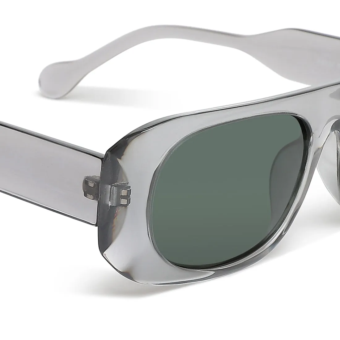 Flat Bridge Oval Sunglasses