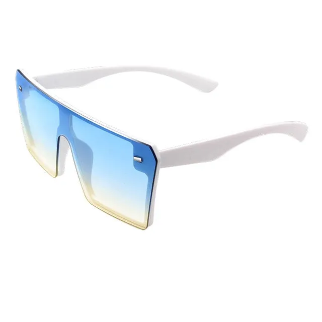 Flat Top Oversize Square Sunglasses