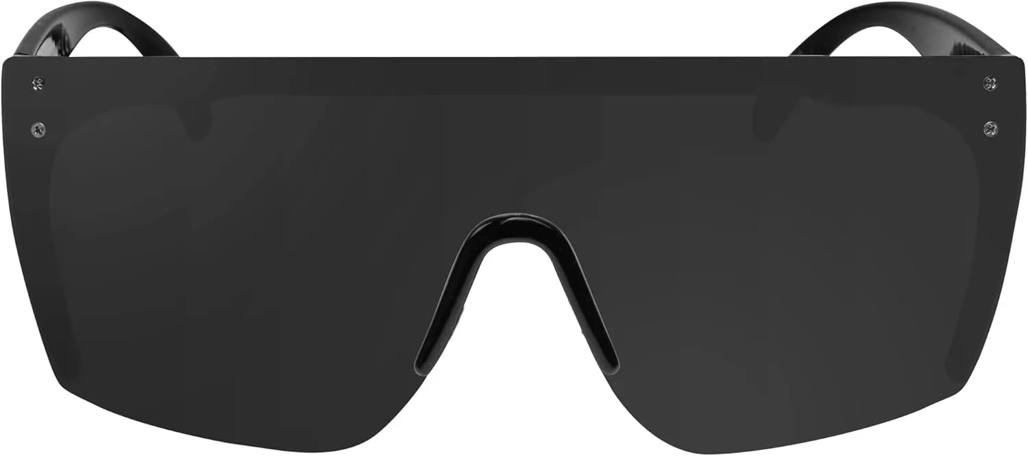 FLAWLESS EYEWEAR Rimless Oversized Sunglasses Retro Style Sunglasses for Men and Women Mirror Vision Glasses Flat Top Style
