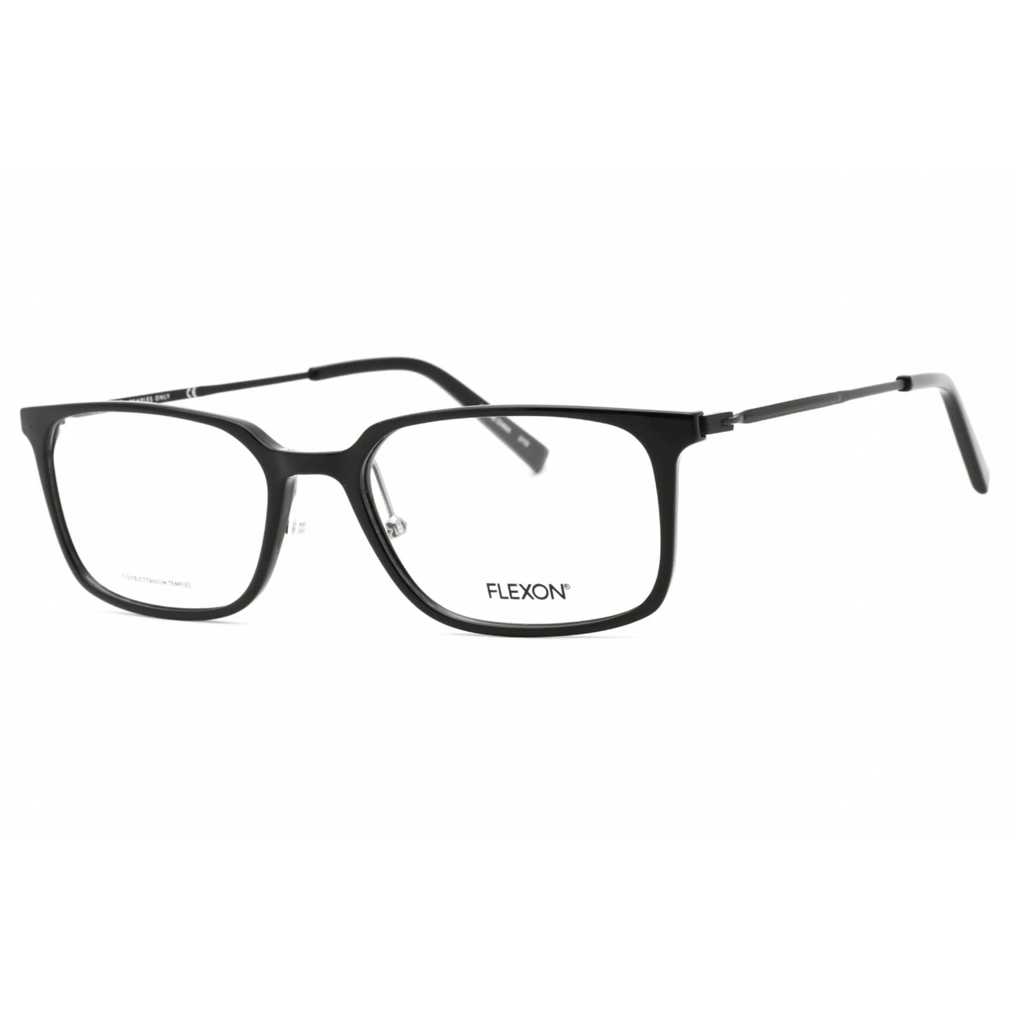 Flexon Men's Eyeglasses - Black Injected Propionate Full Rim Frame | FLEXON EP8003 001
