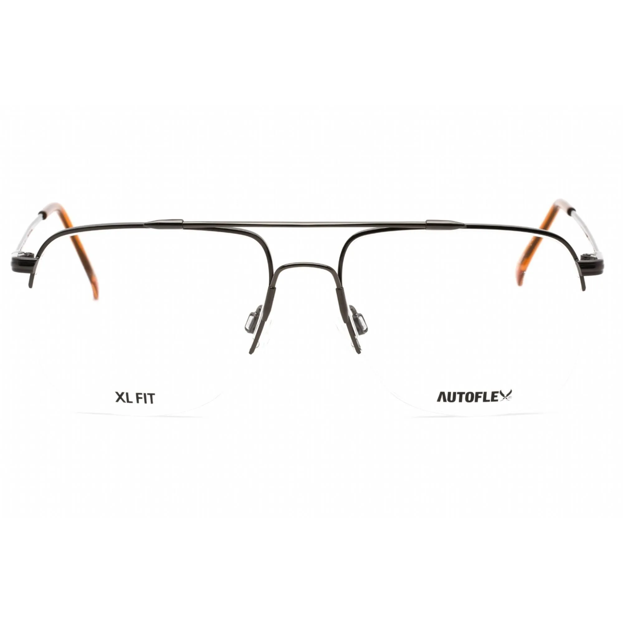 Flexon Unisex Eyeglasses - Steel Grey Metal Frame Clear Lens | AUTOFLEX 17 230