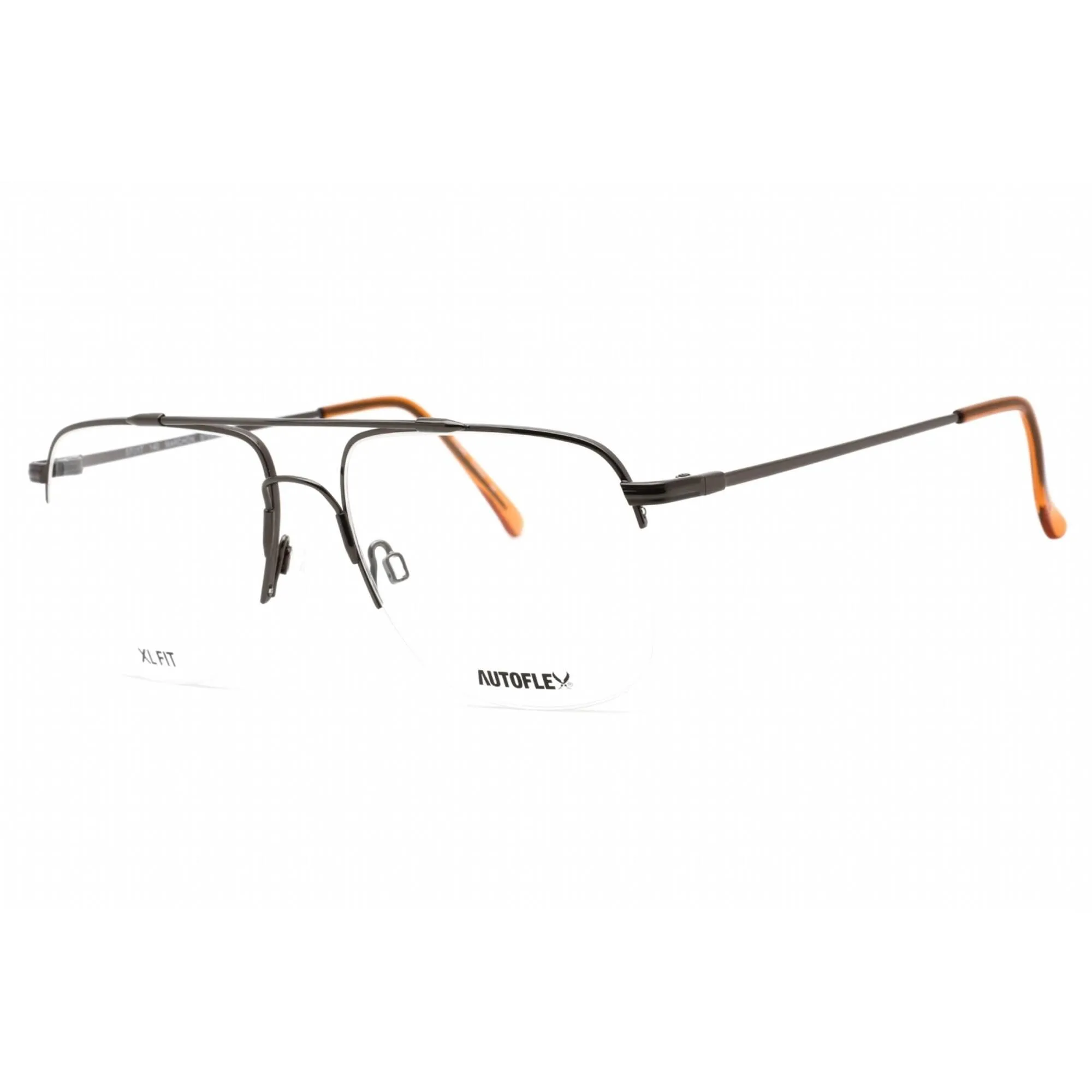 Flexon Unisex Eyeglasses - Steel Grey Metal Frame Clear Lens | AUTOFLEX 17 230