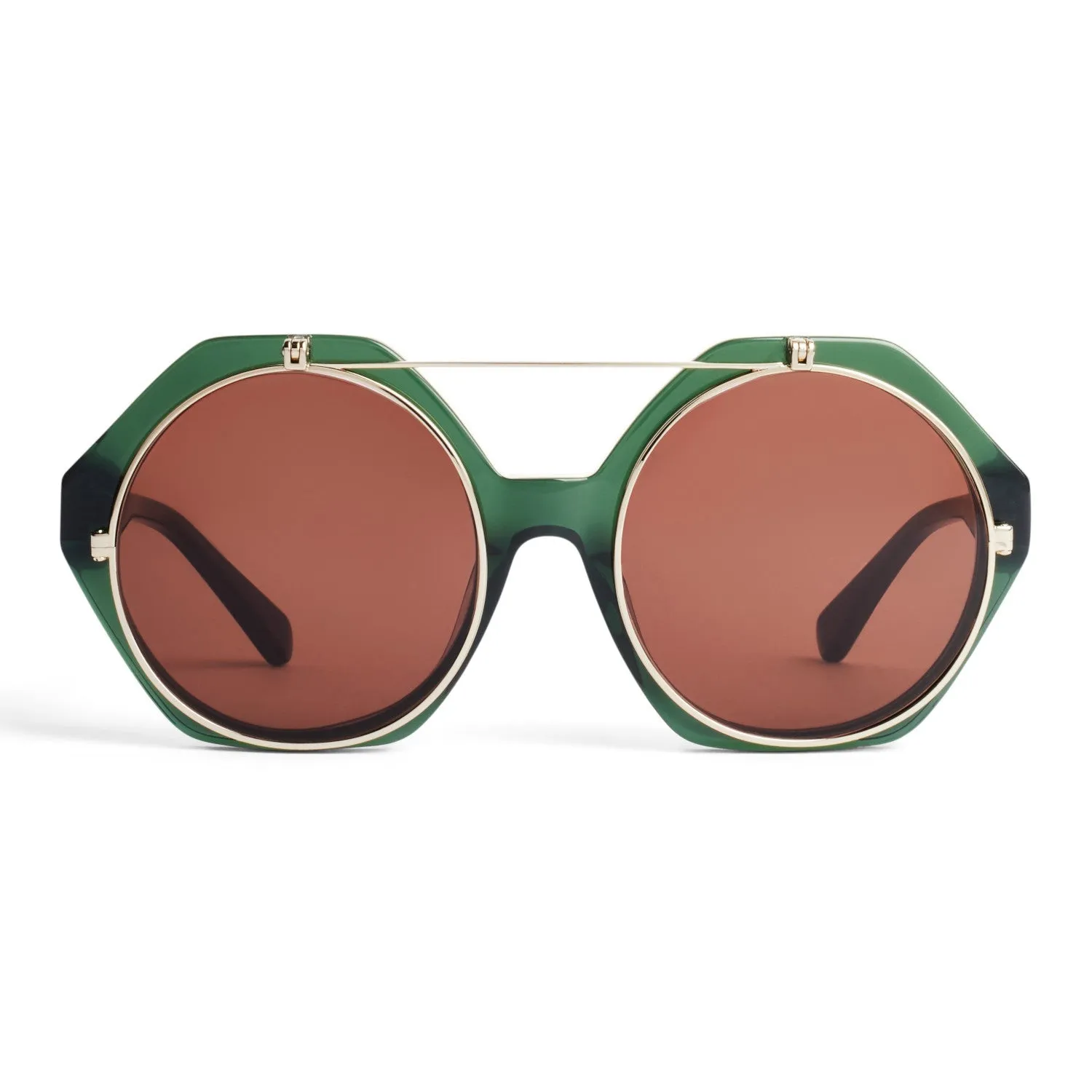 Flip Up Sunglasses in Green by Mini Rodini