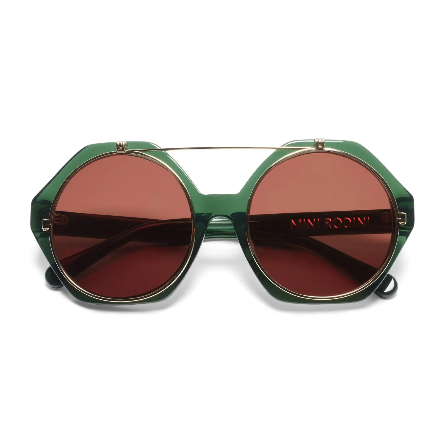 Flip Up Sunglasses in Green by Mini Rodini