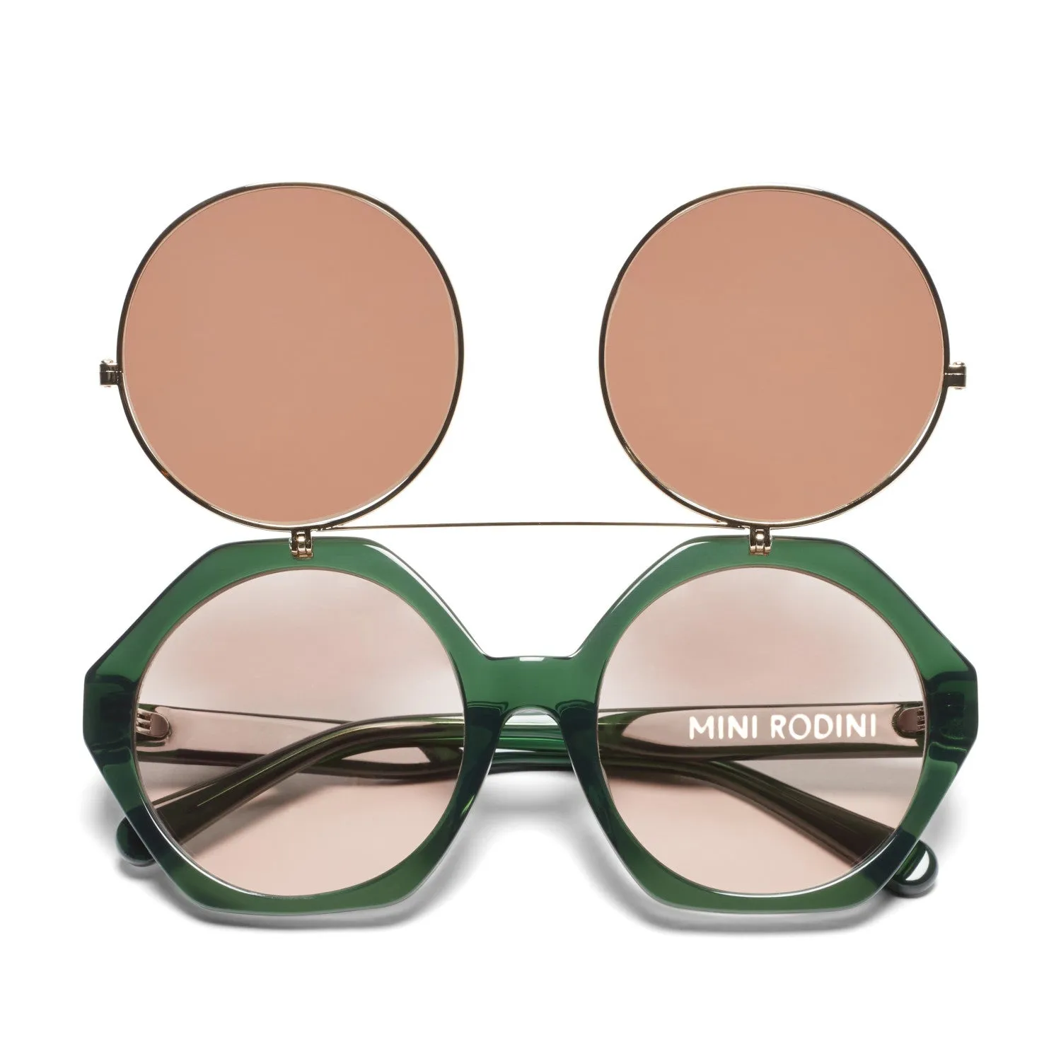 Flip Up Sunglasses in Green by Mini Rodini