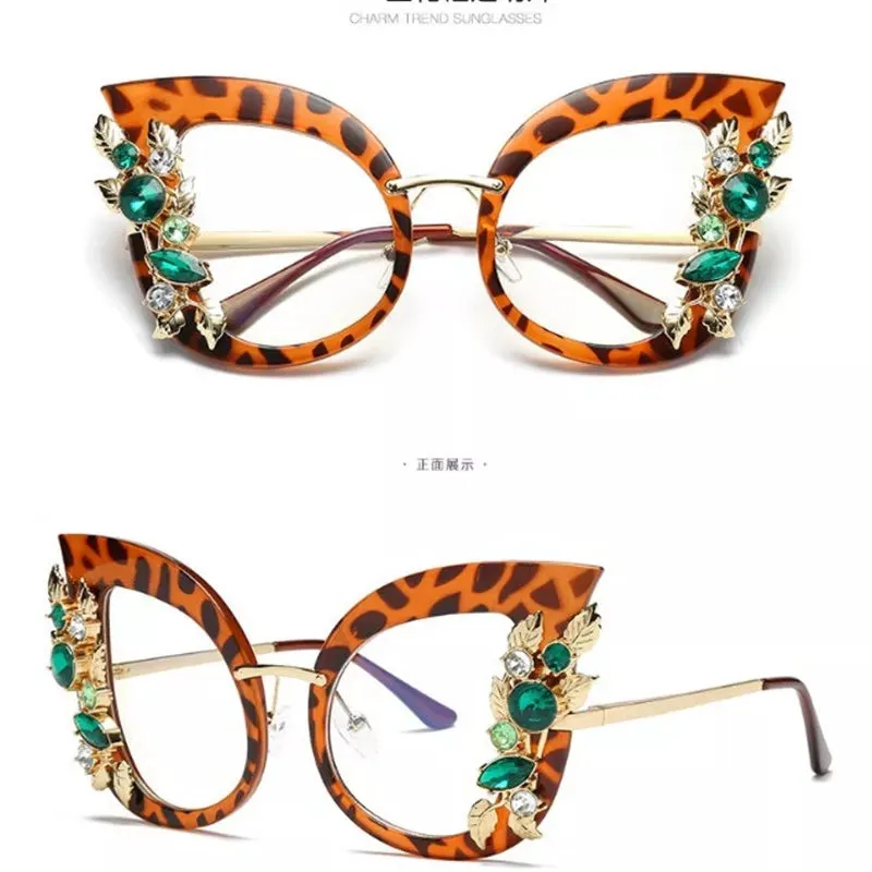 Flower Rhinestone Sunglas