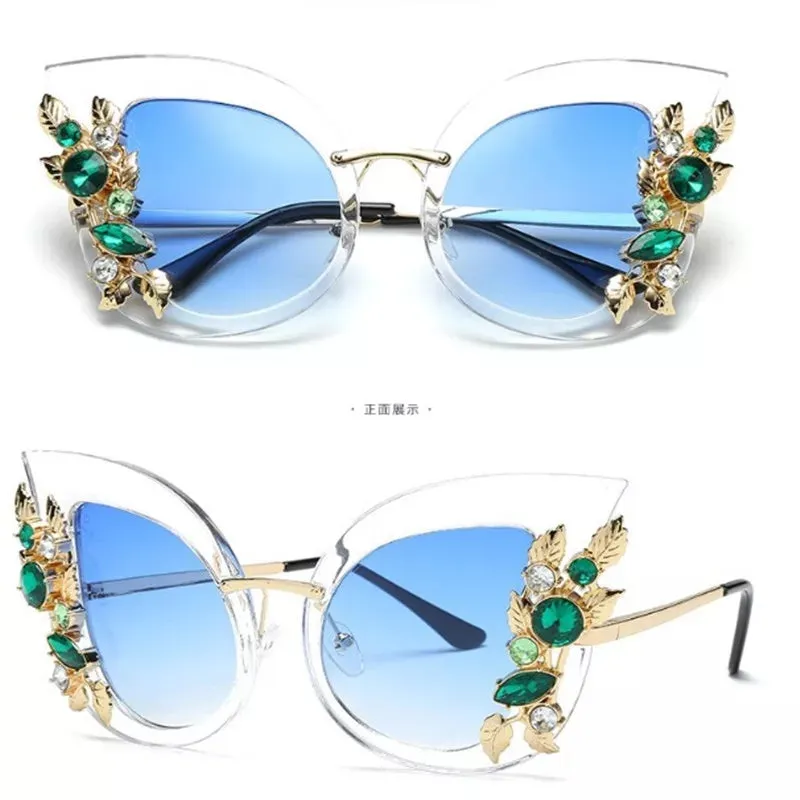 Flower Rhinestone Sunglas