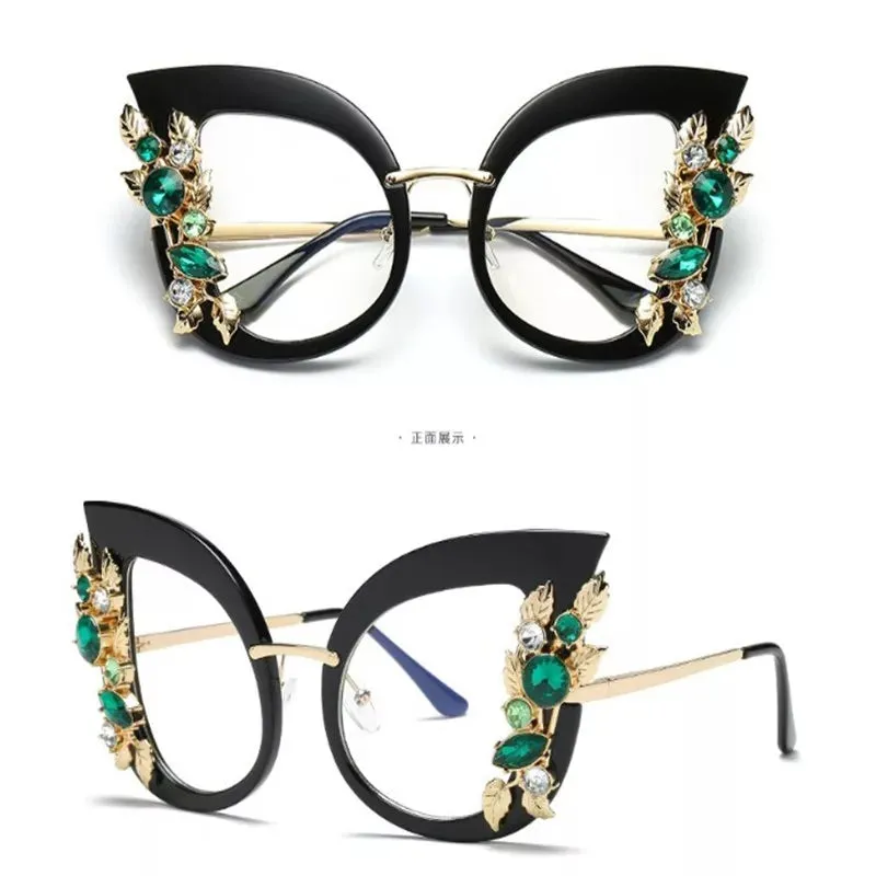 Flower Rhinestone Sunglas