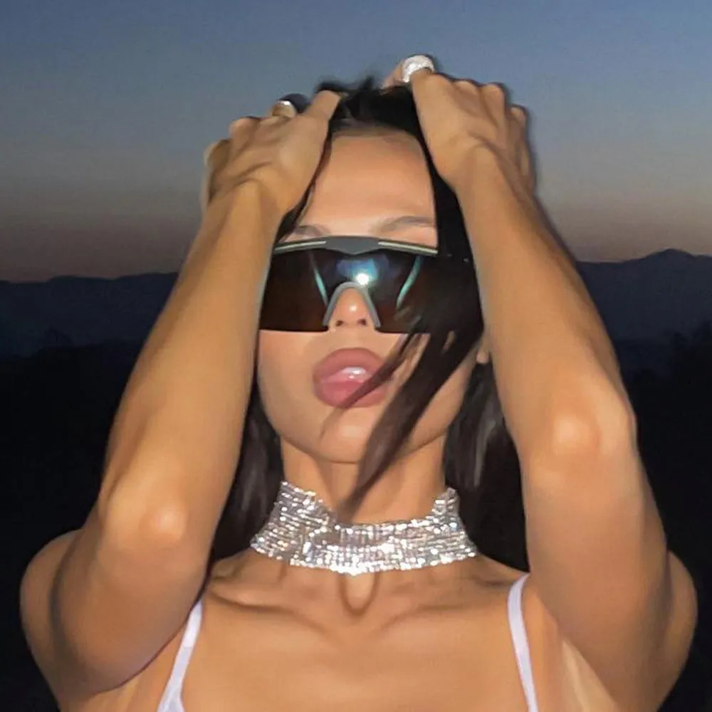 FONTAINE Black/Yellow Shield Sunglasses