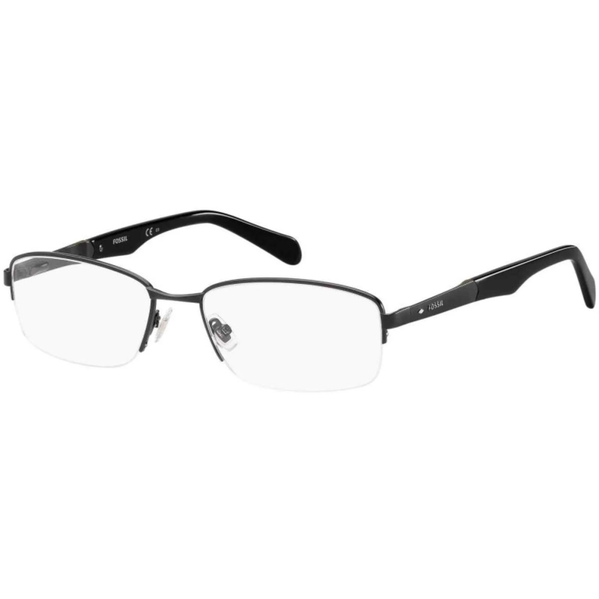 Fossil Men's Eyeglasses - Matt Black Metal Rectangular Frame | FOSSIL FOS 7015 003