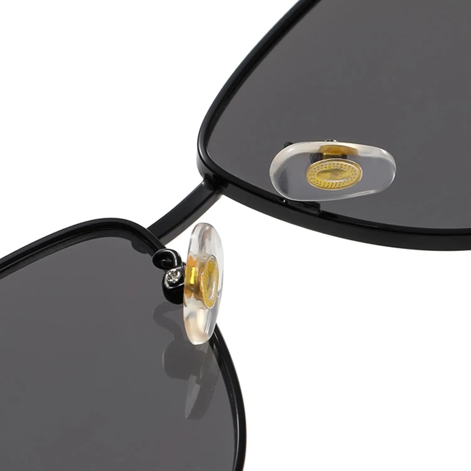 Frame Sunglasses Vintage Women Gold Metal Fashion Cat Eye Sun Glasses Uv400 Brown