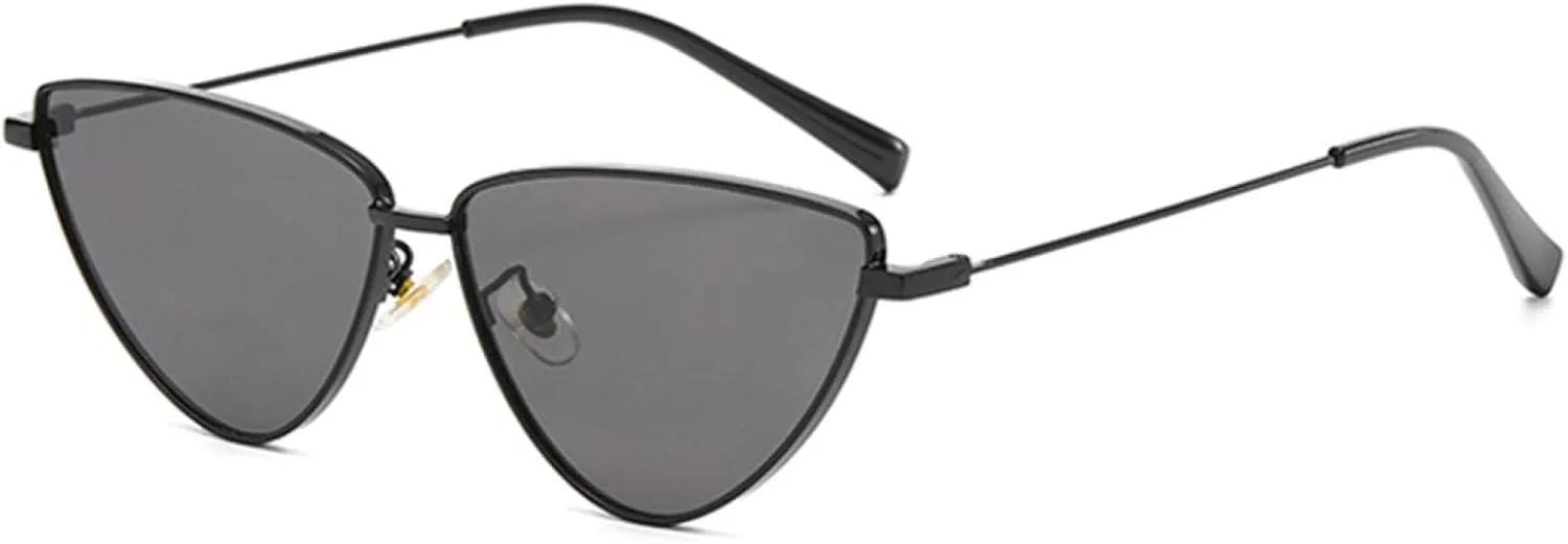 Frame Sunglasses Vintage Women Gold Metal Fashion Cat Eye Sun Glasses Uv400 Brown