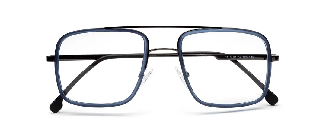 Full-Rim Square Blue Glasses Frames for Men