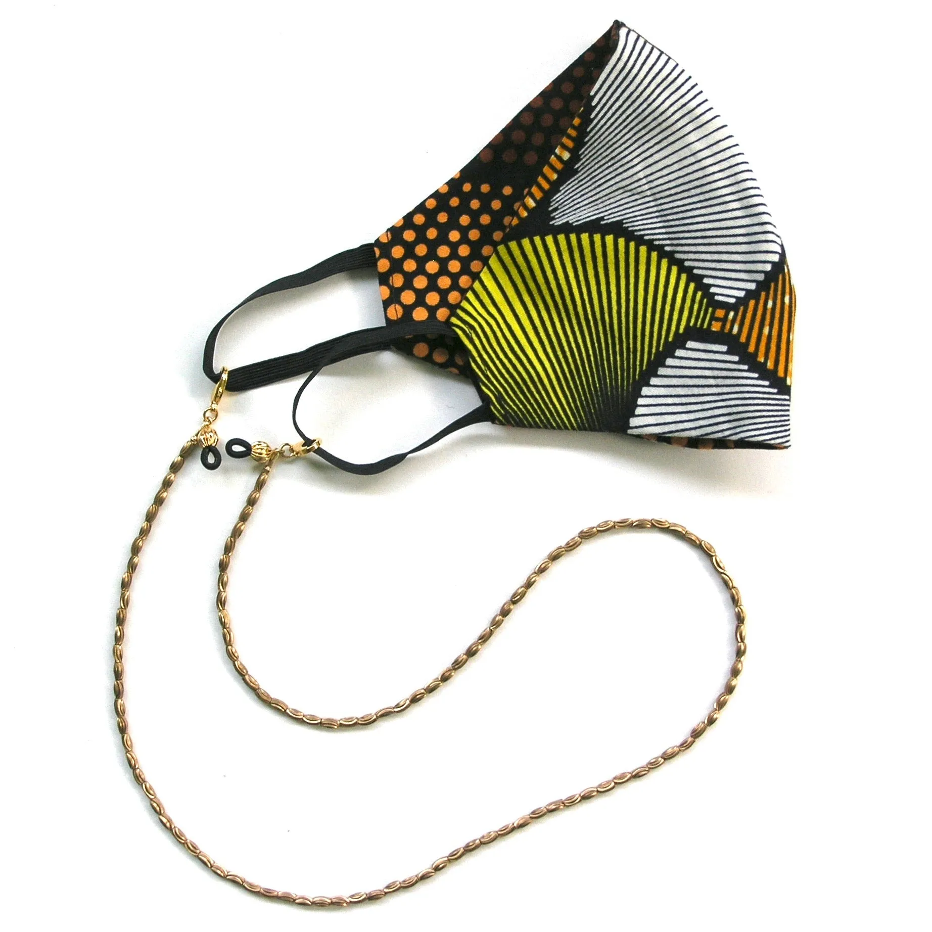 Fun Flair / 3-in-1 Chain - Eyelash Brass Beads