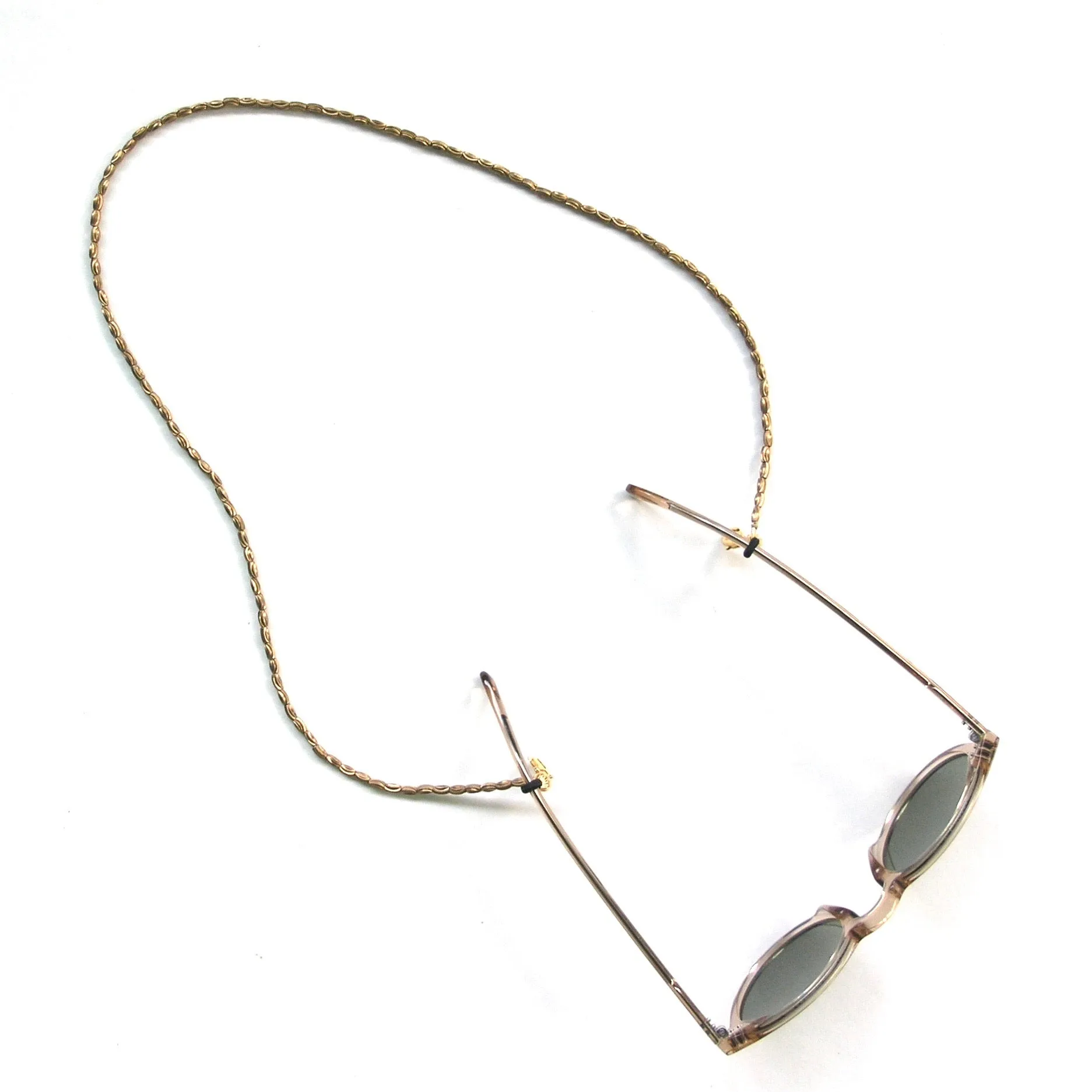 Fun Flair / 3-in-1 Chain - Eyelash Brass Beads