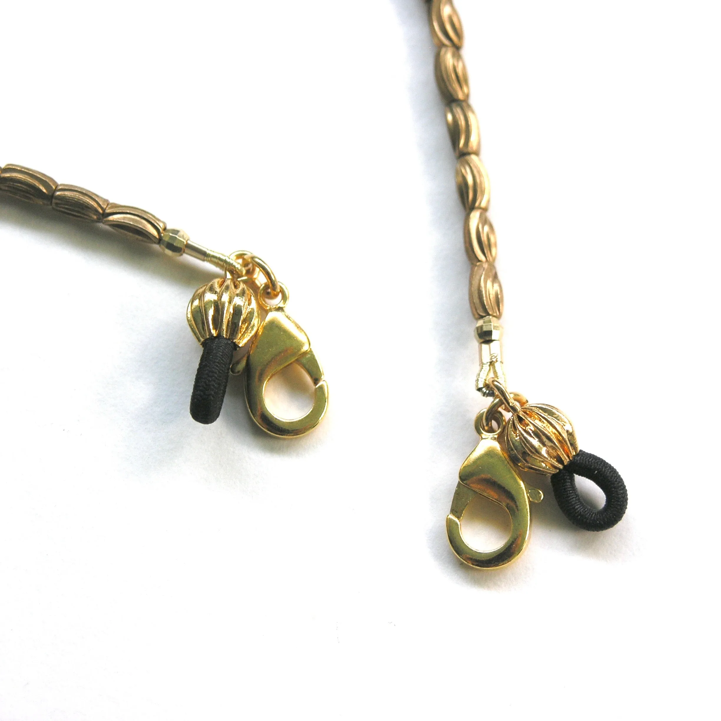 Fun Flair / 3-in-1 Chain - Eyelash Brass Beads