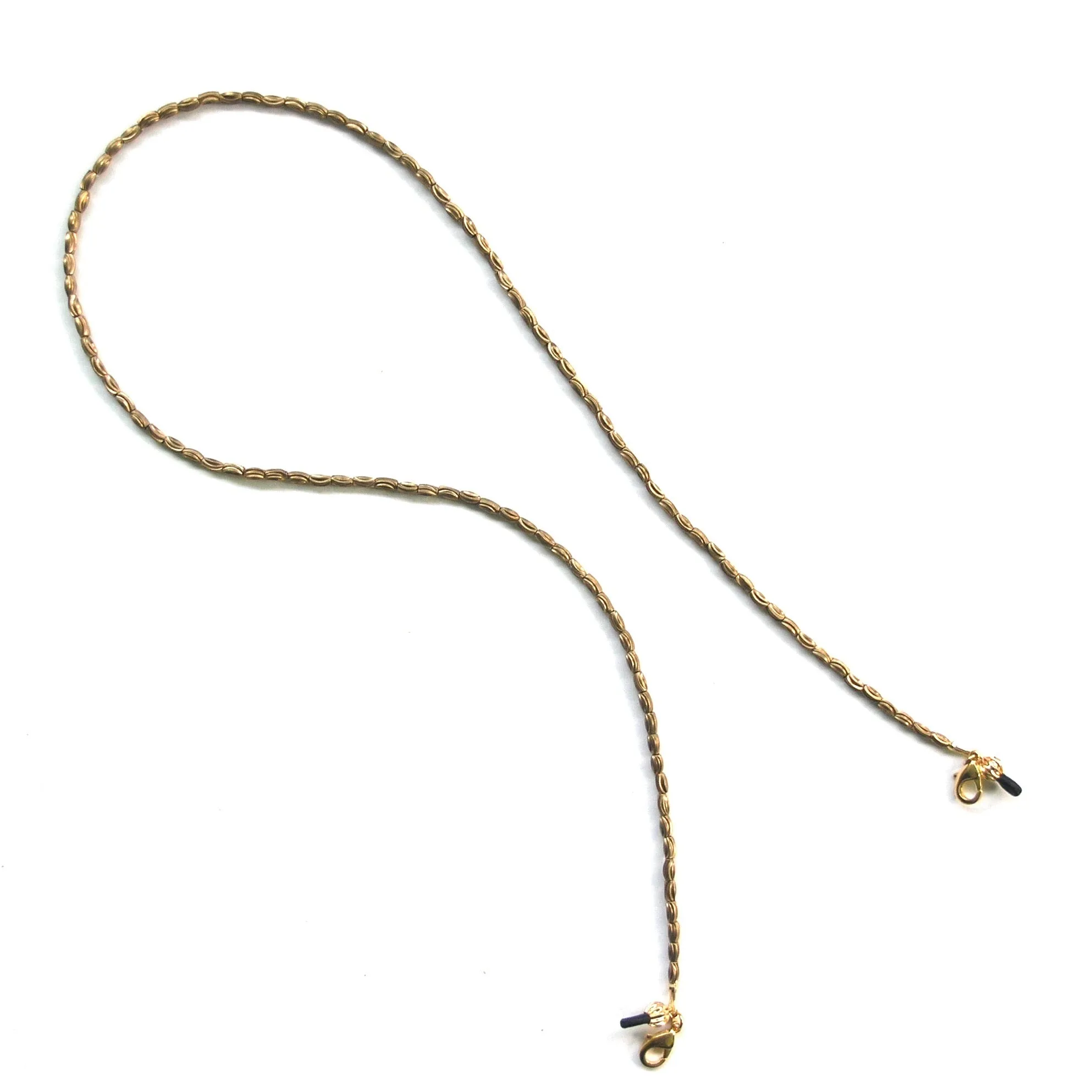 Fun Flair / 3-in-1 Chain - Eyelash Brass Beads