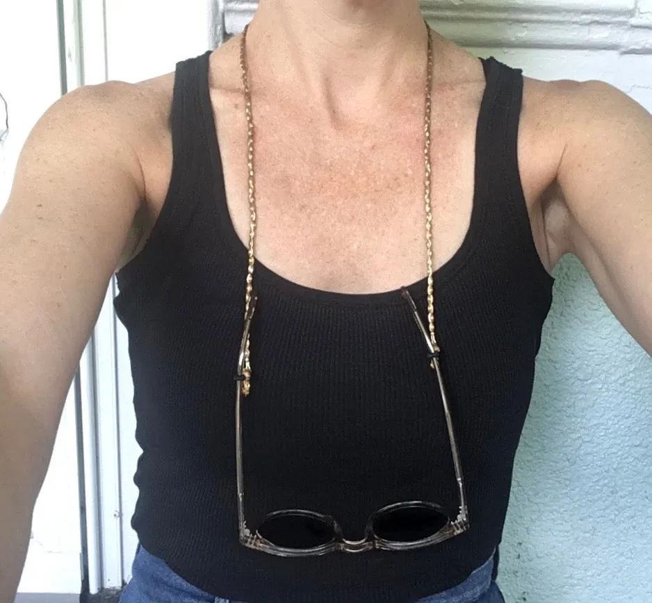 Fun Flair / 3-in-1 Chain - Eyelash Brass Beads