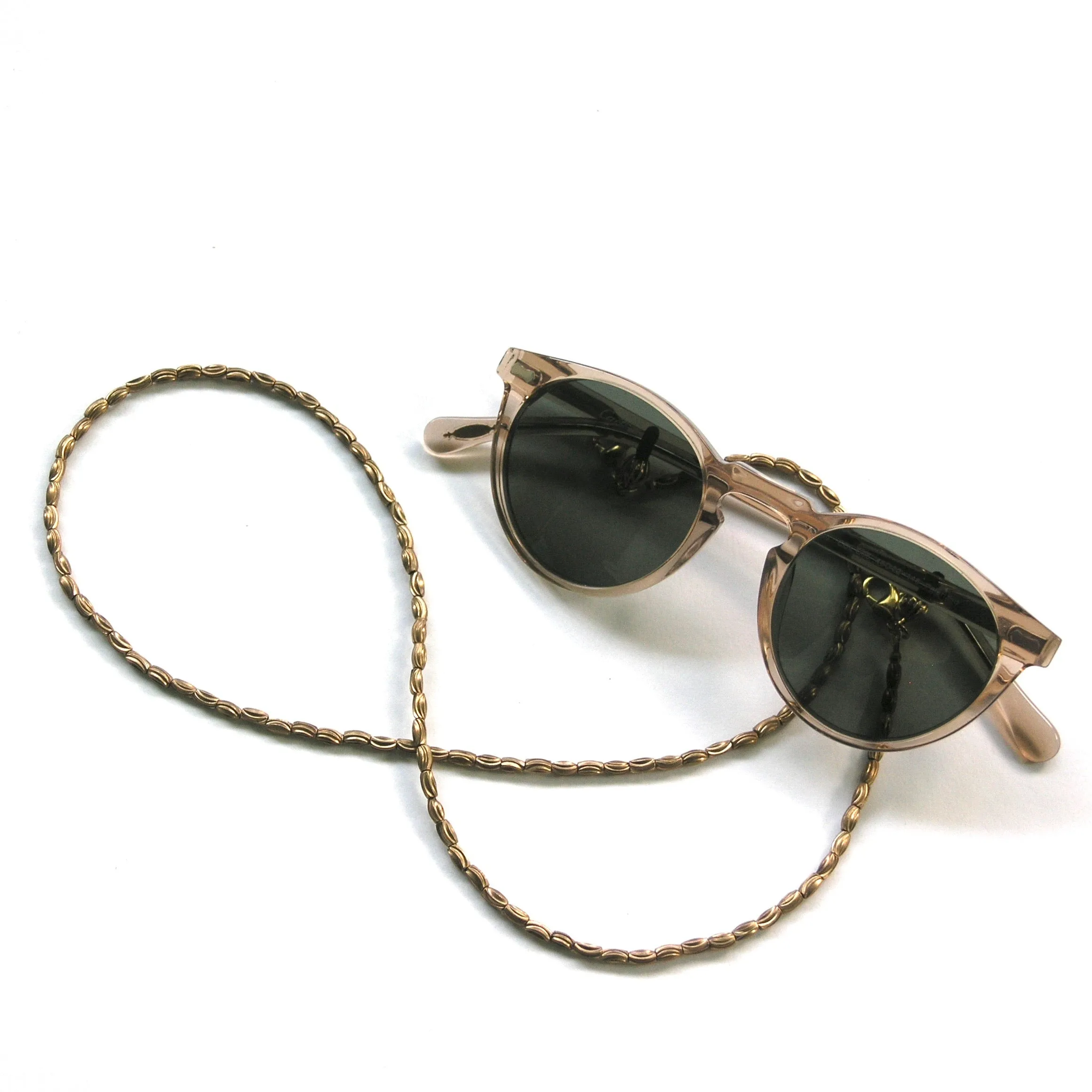 Fun Flair / 3-in-1 Chain - Eyelash Brass Beads