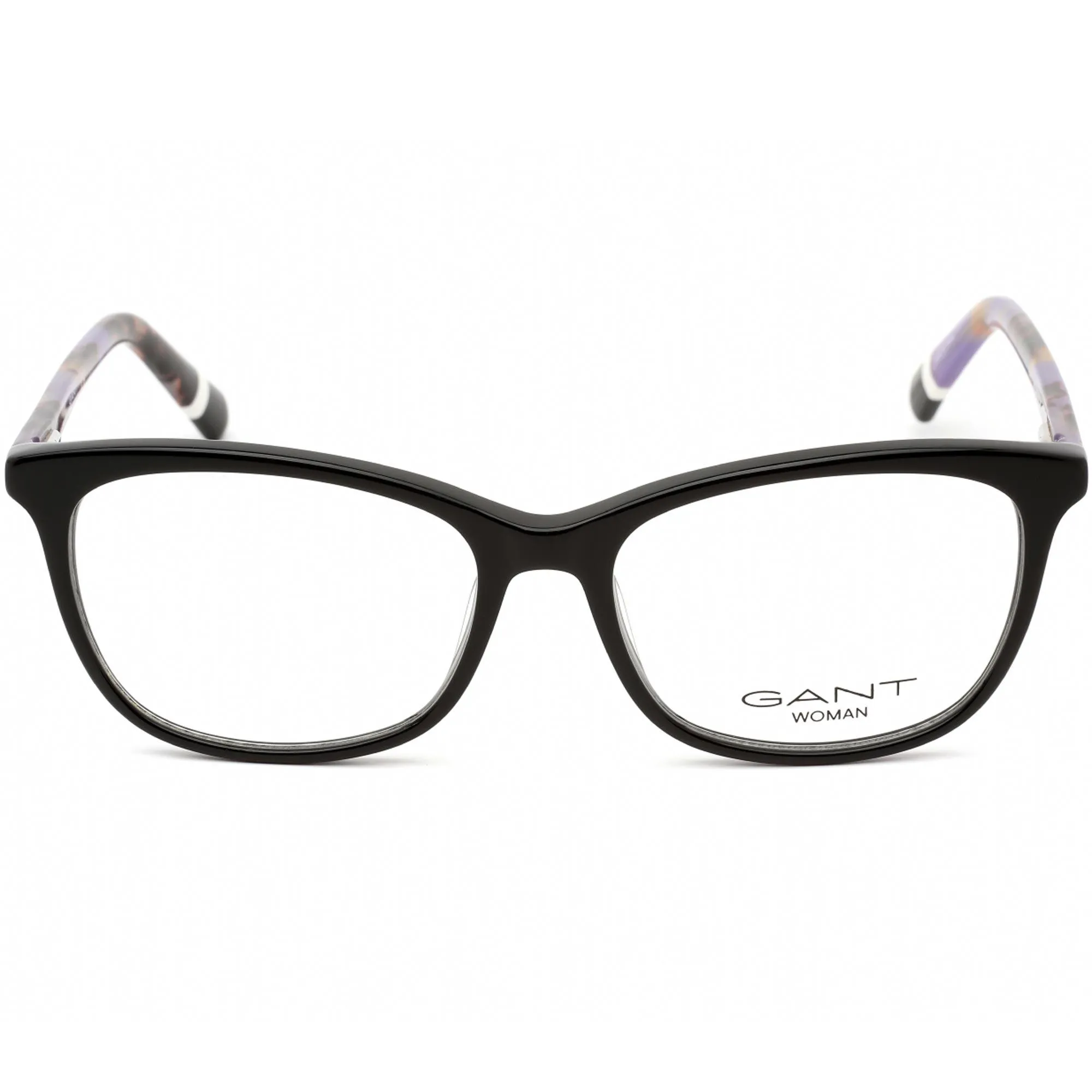 Gant Women's Eyeglasses - Shiny Black/Violet Havana Rectangular Frame | GA4117 001