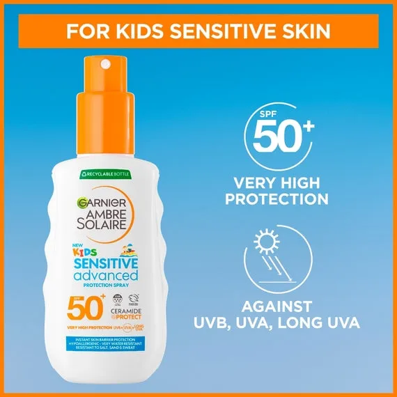 Garnier Ambre Solaire Kids SPF 50  Sensitive Advanced Sun Protection Spray 175ml