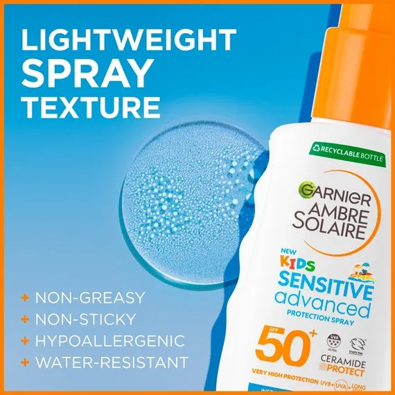 Garnier Ambre Solaire Kids SPF 50  Sensitive Advanced Sun Protection Spray 175ml