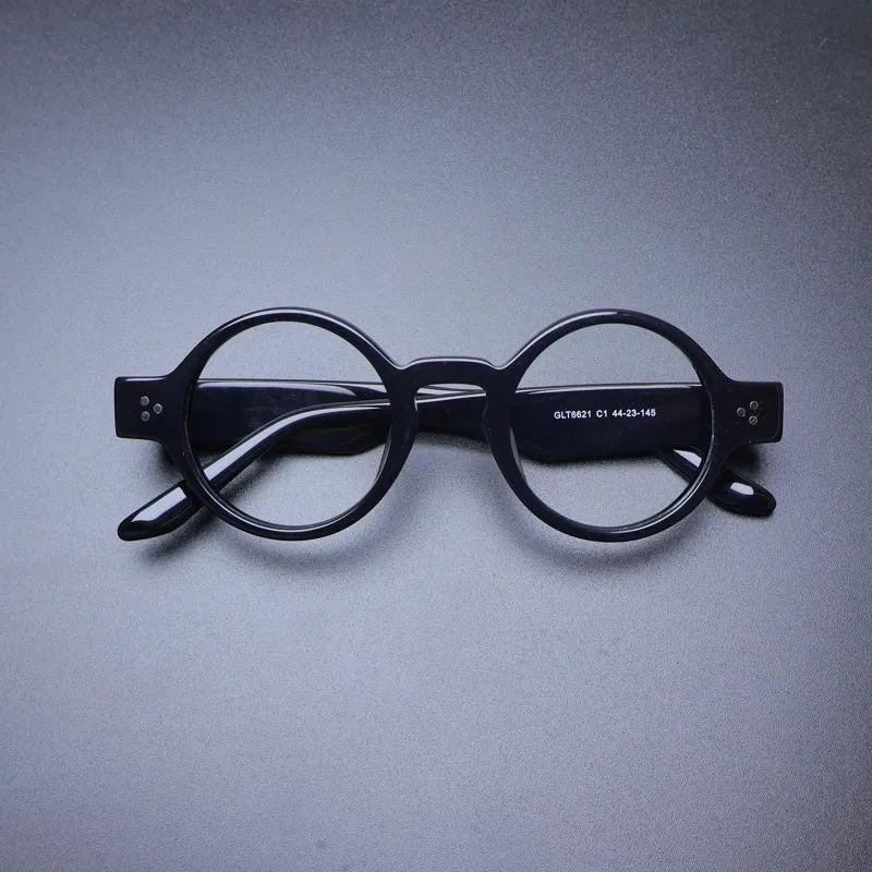 Gatenac Unisex Full Rim Round Acetate Eyeglasses Gxyj-1175