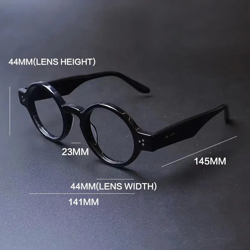 Gatenac Unisex Full Rim Round Acetate Eyeglasses Gxyj-1175