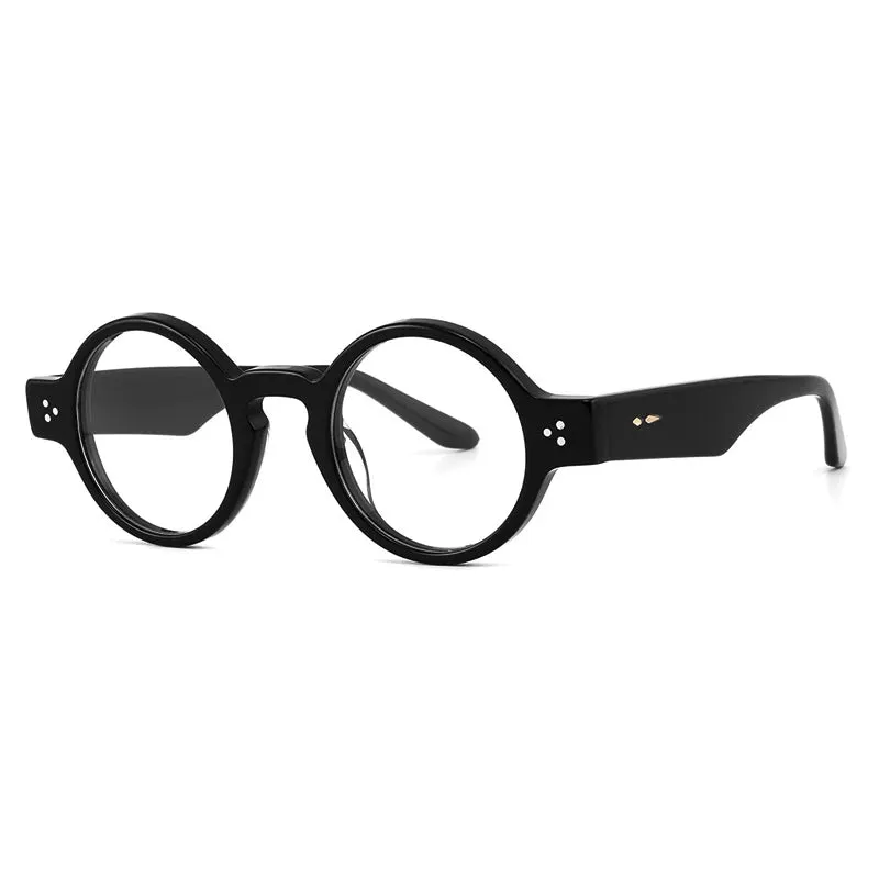 Gatenac Unisex Full Rim Round Acetate Eyeglasses Gxyj-1175
