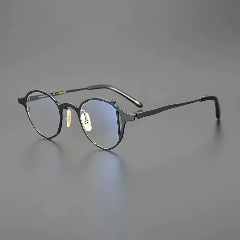 Gatenac Unisex Full Rim Round Titanium Eyeglasses Gxyj1221