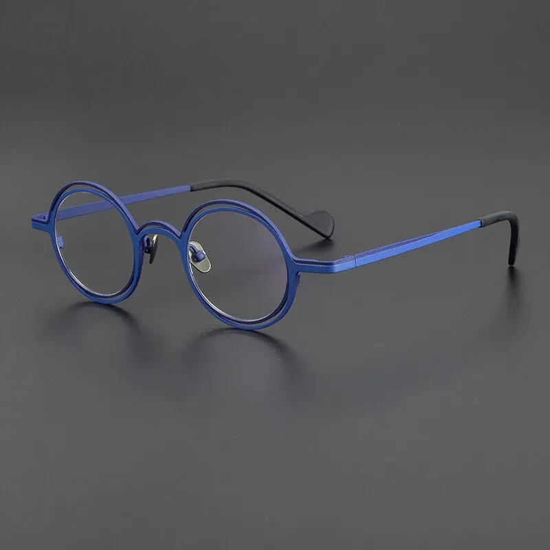 Gatenac Unisex Full Rim Round Titanium Eyeglasses Gxyj999