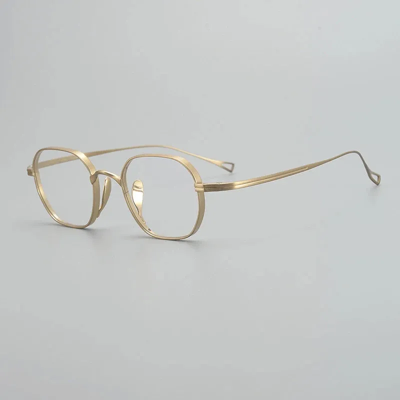 Gatenac Unisex Full Rim Small Sqare Titanium Eyeglasses Gxyj1450