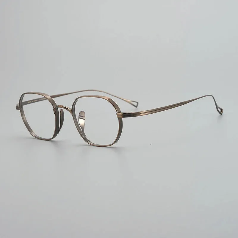 Gatenac Unisex Full Rim Small Sqare Titanium Eyeglasses Gxyj1450
