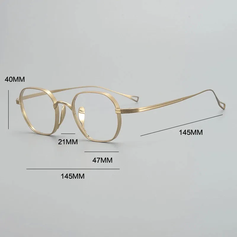 Gatenac Unisex Full Rim Small Sqare Titanium Eyeglasses Gxyj1450
