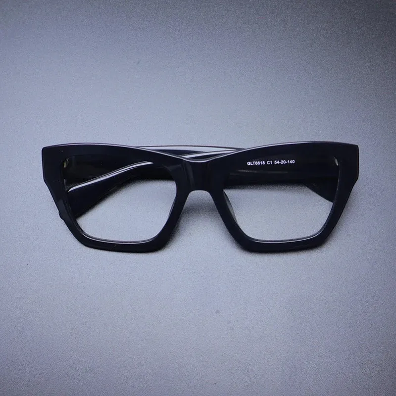 Gatenac Unisex Full Rim Square Acetate Eyeglasses Gxyj-1177