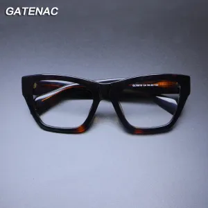 Gatenac Unisex Full Rim Square Acetate Eyeglasses Gxyj-1177
