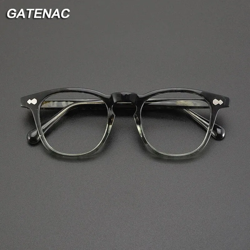 Gatenac Unisex Full Rim Square Acetate Eyeglasses Gxyj1142