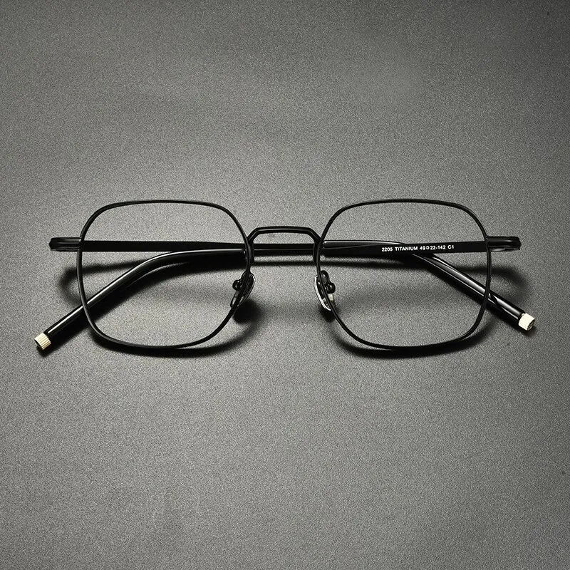 Gatenac Unisex Full Rim Square Titanium Eyeglasses Gxyj932