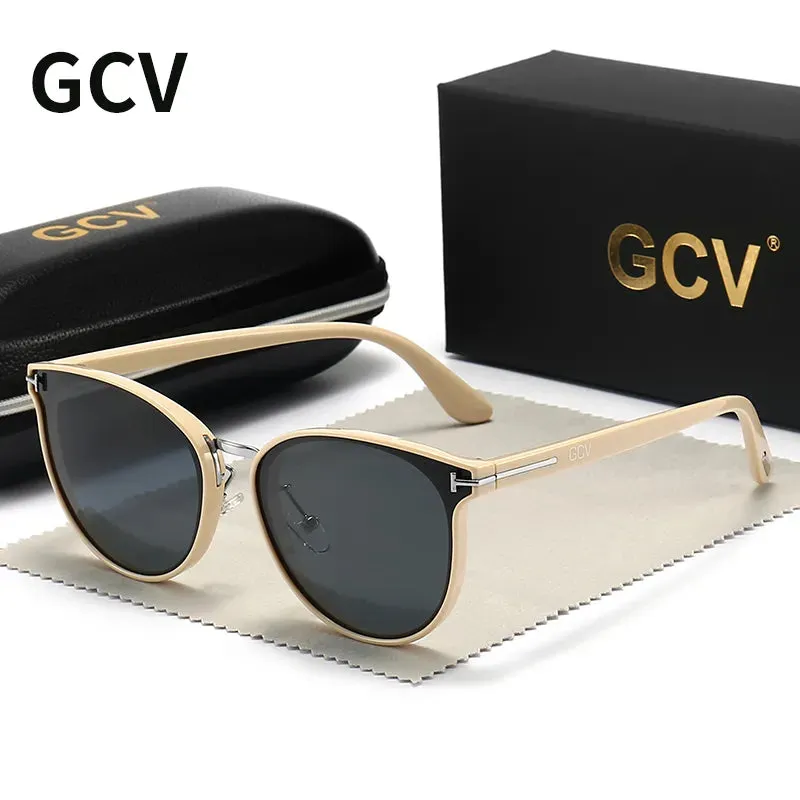 GCV Polarized Cat Eye Sunglasses - Elevate Your Style with Luxury and UV Protection