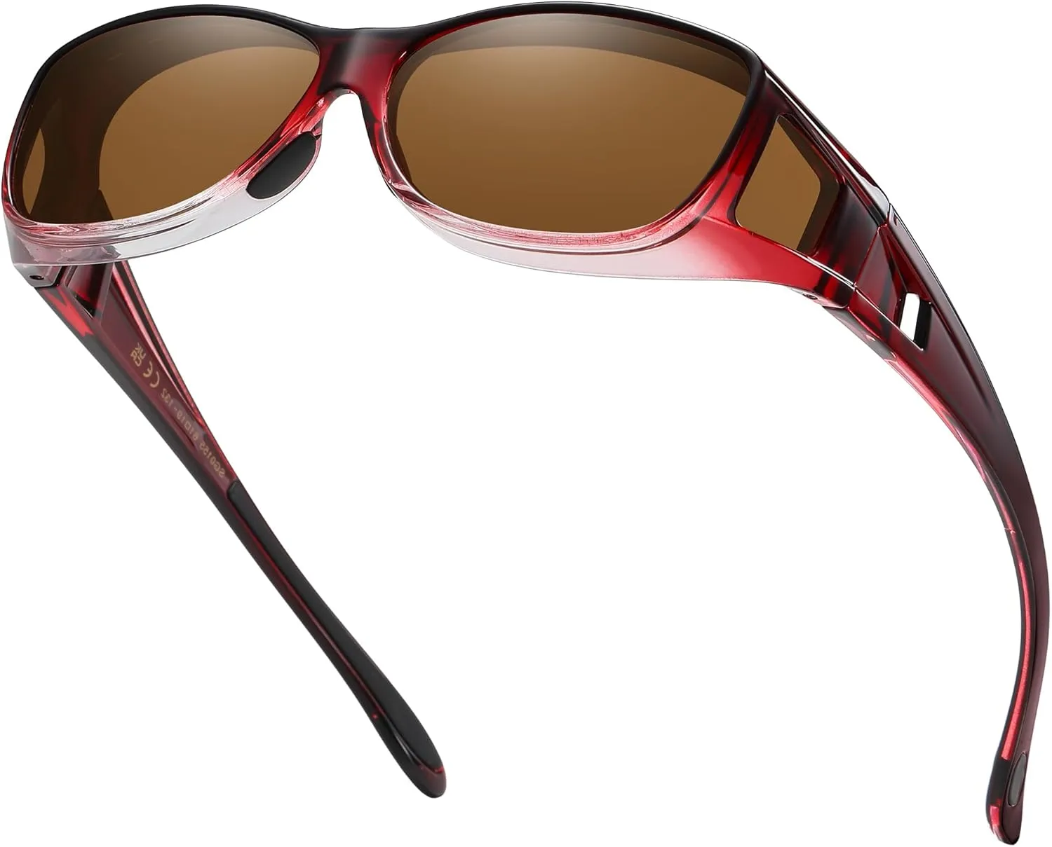 GEGURI Fit Over Glasses Polarized Sunglasses for Men & Women, Stylish Wrap Around Design Sun Glasses UV400 Protection