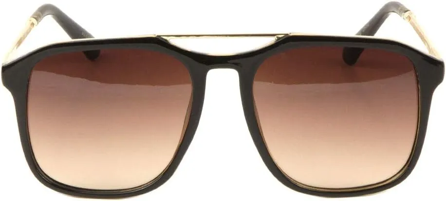 Geometric Top Square Lens High Curved Bridge Aviator Sunglasses