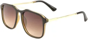 Geometric Top Square Lens High Curved Bridge Aviator Sunglasses