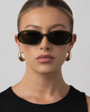 GINA SUNGLASSES MATCHA/SMOKE