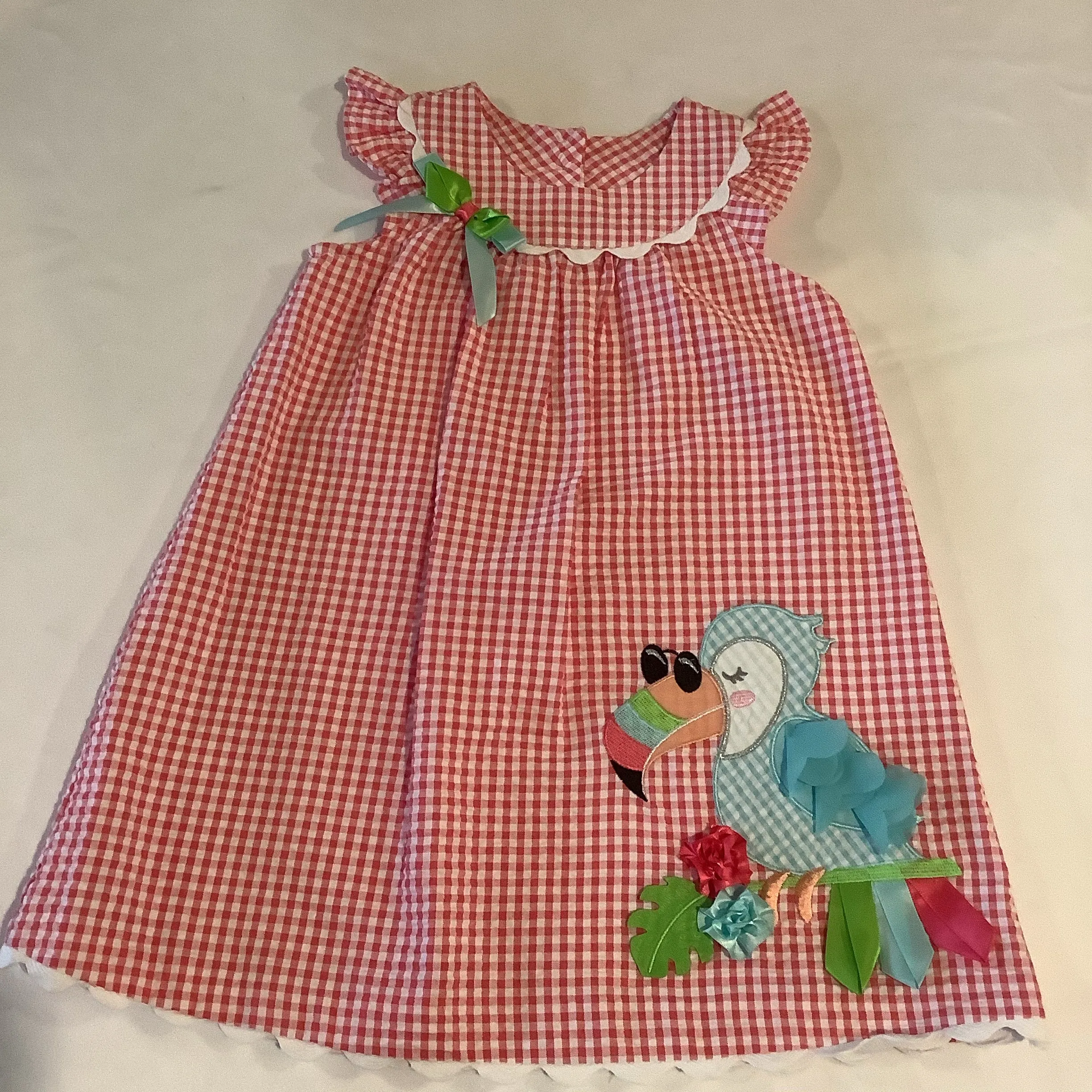 Gingham Toucan Dress | Bonnie Jean