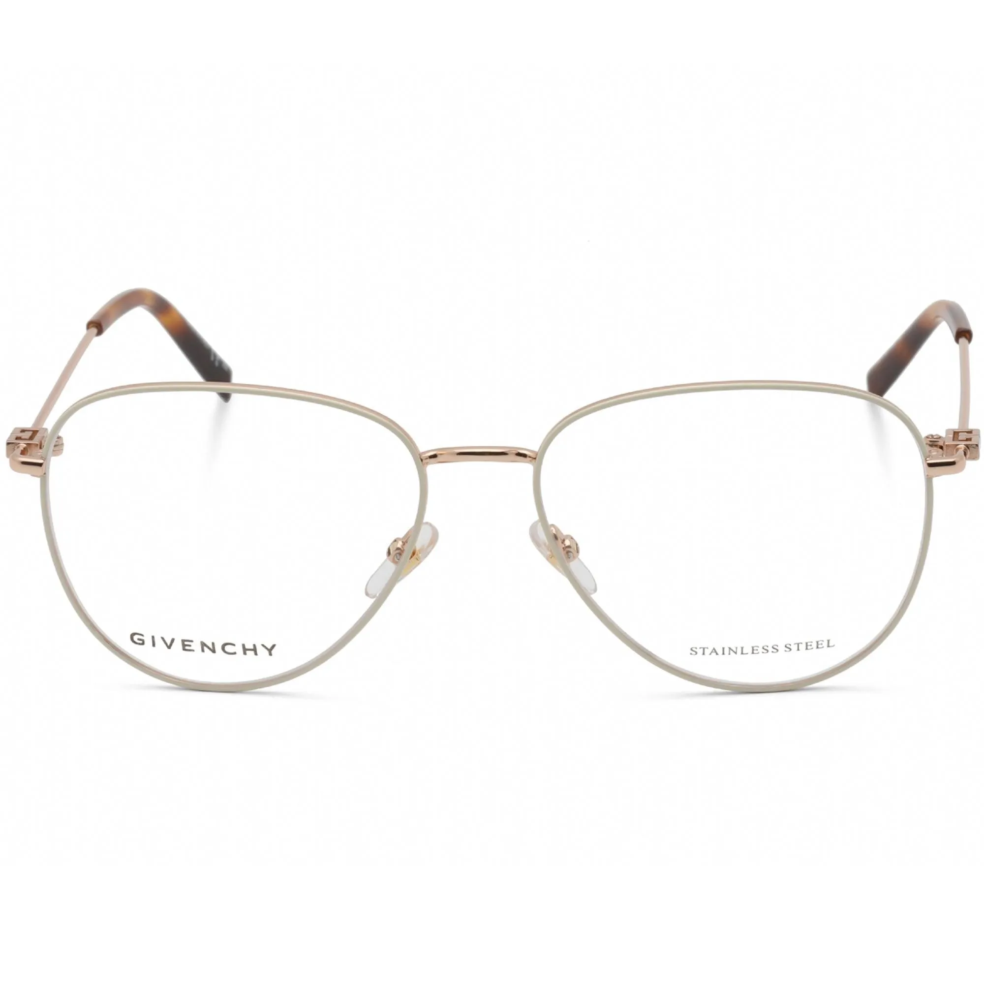 Givenchy Women's Eyeglasses - Gold/Ivory/Havana Pilot Shaped Frame | GV 0150 0Y3R 00